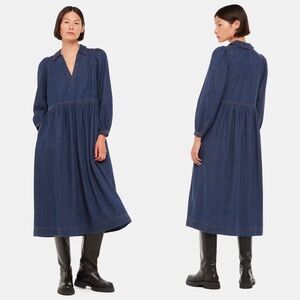whistles ditsy blossom midi shirt dress Whistles Ditsy Blossom midi shirt dress SIZE 6